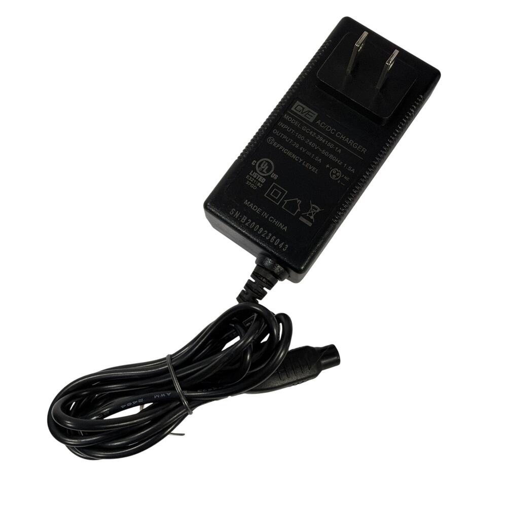 GVE GC42-294150-1A AC/DC Charger 29.4V 1.5A 3-Pin Round Connector